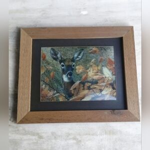 3D Hologram Deer Art Framed